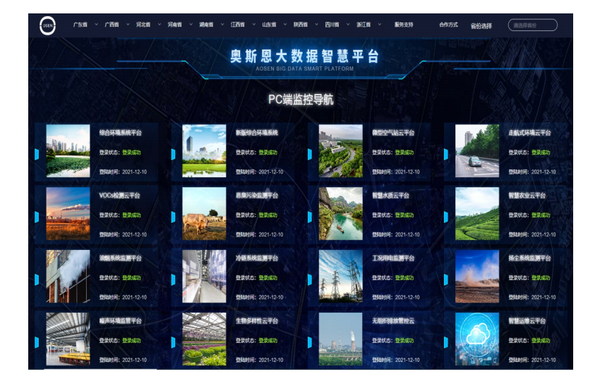 城市環境智能化展現分析監管平臺 智慧環保大數據管理云平臺